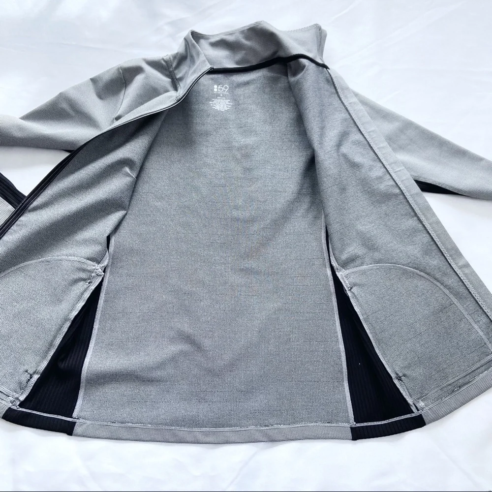 Splits59 Transitional Full Zip Thumbhole Long Sleeve Pocket Jacquard Jacket S - Picture 4 of 10